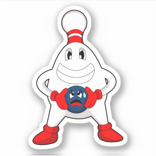 Sticker Bowling Bowling pin Bowling Bowling (Devant)