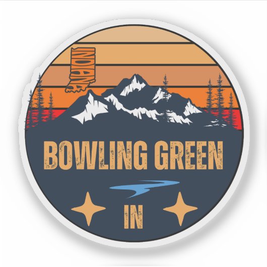 Sticker Bowling Green, Indiana (Devant)
