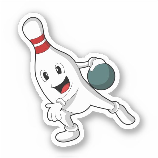 Sticker Bowling pin Bowling (Devant)