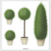 Sticker Boxwood Topiary Collection Jardin de charme (Feuille)