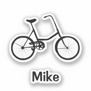 Sticker Boys Two Wheel Bicycle avec nom