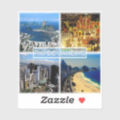 Sticker BR Rio de Janeiro - Plage de Botafogo - Carnaval - (Feuille)