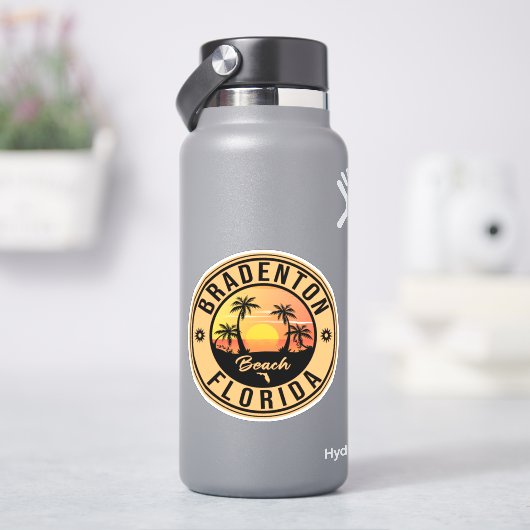 Sticker Bradenton Florida - Retro Vintage 80s Souvenir (HydroFlask)