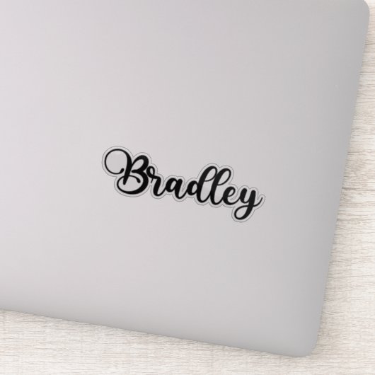 Sticker Bradley Name - Calligraphie manuscrite (Détail)