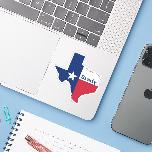 Sticker Brady Texas (Ordinateur portable avec iPhone)