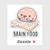 Sticker Brain Food Funny Anatomy Pun (Feuille)