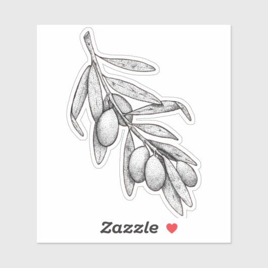 Sticker Branche d'olive (Feuille)
