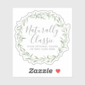 Sticker Branches de feuilles botaniques Green Wreath Rusti (Feuille)