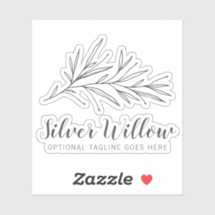 Sticker Branches de feuilles botaniques modernes Logo mini