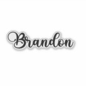 Sticker Brandon Nom - Calligraphie manuscrite (Devant)