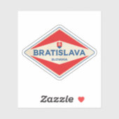 Sticker Bratislava Slovaquie Vintage (Feuille)