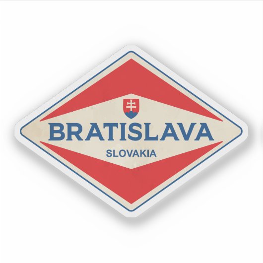 Sticker Bratislava Slovaquie Vintage (Devant)