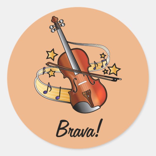 Sticker Brava pour étudiante violon (Devant)