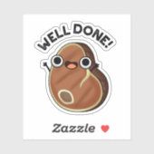 Sticker Bravo Funny Steak Pun (Feuille)