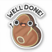 Sticker Bravo Funny Steak Pun (Devant)