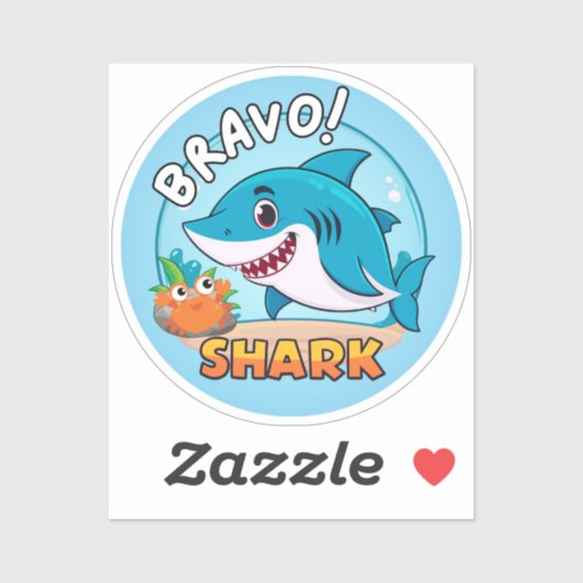 Sticker Bravo, Stickers Requin (Feuille)