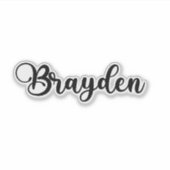 Sticker Brayden Name - Calligraphie manuscrite (Devant)