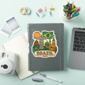 Sticker Brazil Travel Design with Custom Year (Couverture iPad)