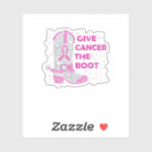 Sticker Breast Cancer Awareness Give Cancer The Boot Pink  (Feuille)