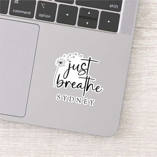 Sticker Breathe Dandelion Nom personnalisé (Détail)