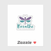 Sticker Breathe Dragonfly Suicide Prevention mental health (Feuille)