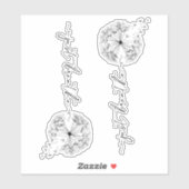 Sticker Breathe Quote avec Dandelion dans le script vent (Feuille)