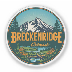 Sticker Breckenridge colorado Rocky Mountain vintage