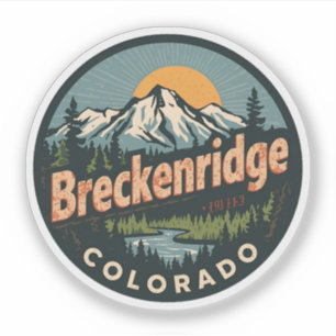 Sticker Breckenridge colorado Rocky Mountain vintage