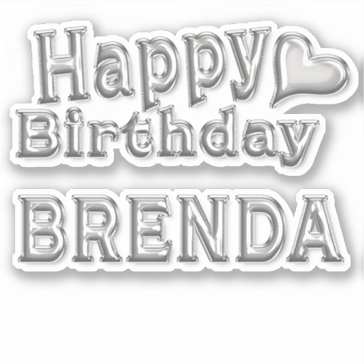 Sticker Brenda Happy Birthday (Devant)