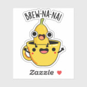 Sticker Brew-nana Funny Banana Pun (Feuille)