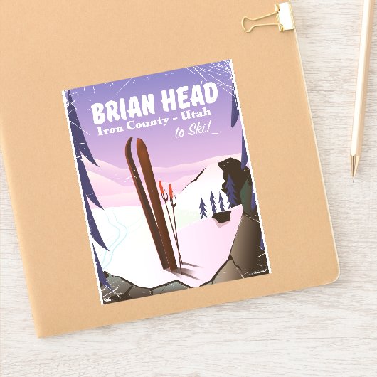 Sticker Brian Head, comté d'Iron Utah, États-Unis Affiche  (Carnet)