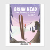 Sticker Brian Head, comté d'Iron Utah, États-Unis Affiche  (Feuille)