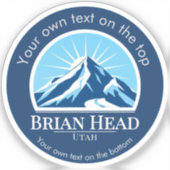 Sticker Brian Head Utah ski resort (Recto)