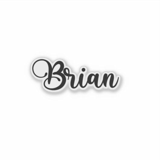 Sticker Brian Name - Calligraphie manuscrite (Devant)