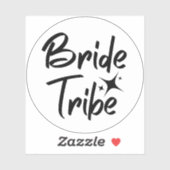 Sticker Bride Tribe calligraphie transparent vinyle autoco (Feuille)