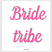 Sticker Bride Tribe Rose Bride Team Mariage de texte perso (Feuille)