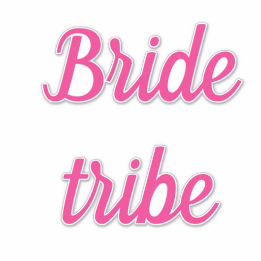 Sticker Bride Tribe Rose Bride Team Mariage de texte perso (Devant)