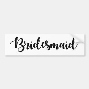 Sticker Bridesmaid Police manuscrite simple