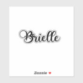 Sticker Brielle Nom - Calligraphie manuscrite (Feuille)