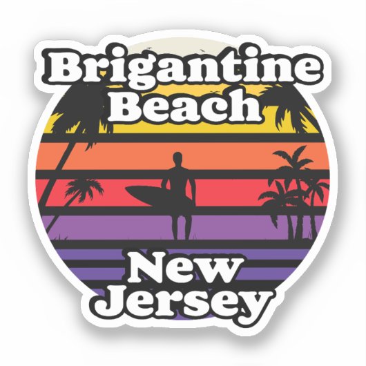Sticker Brigantine Beach, New Jersey (Recto)