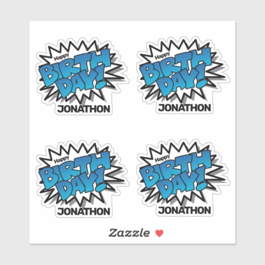 Sticker Bright Blue Bd (Feuille)