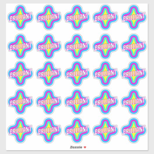 Sticker Brillant amusant mignon enseignant Récompense Comm (Feuille)