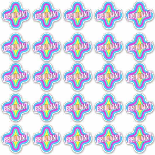 Sticker Brillant amusant mignon enseignant Récompense Comm (Devant)