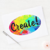 Sticker brillant avec des peintures à rayures (Enveloppe)