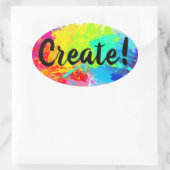 Sticker brillant avec des peintures à rayures (Sac)