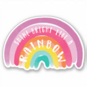 Sticker Brillant comme un Gay pride arc-en-ciel LGBTQ (Devant)