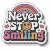 Sticker brillant - Soleil et sourires (Devant)