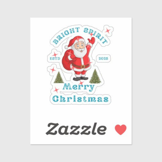 Sticker Bring the holiday cheer to life with Santa design (Feuille)
