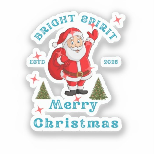 Sticker Bring the holiday cheer to life with Santa design (Recto)