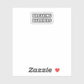 Sticker Briser les obstacles surmonter les obstacles perce (Feuille)